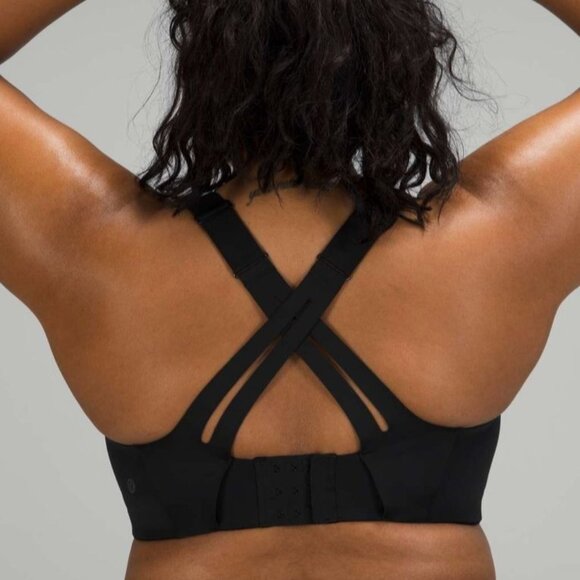 lululemon athletica Other - Lululemon AirSupport Bra Size 32DD NWT Black/Asphalt Grey (High Support)